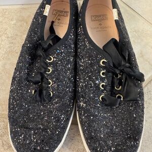 kate spade Black Sparkle Sneakers